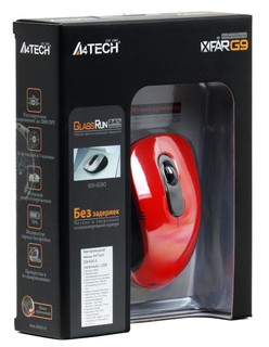 Беспроводная мышь A4 Tech G9-630 X-FAR Glass Run USB red