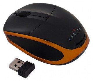 Беспроводная мышь Oklick 530SW Black/Brown Cordless Optical (800/1600) Nano Receiver USB