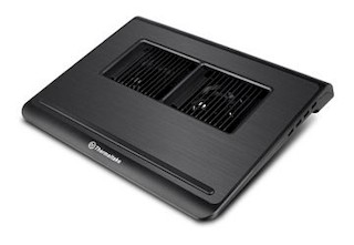 Подставка для ноутбука Thermaltake Allways Control black 17"/ Dual 7cm fans/ 4 USB ports/black