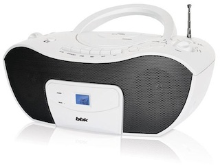 Аудиомагнитола BBK BX310UC белый/черный