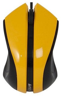 Мышь A4 Q3-310-1 Q Series Glass Run USB Yellow