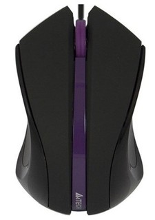 Мышь A4 Q3-310-5 black/purple 2x Rate Q Series Glass Run USB