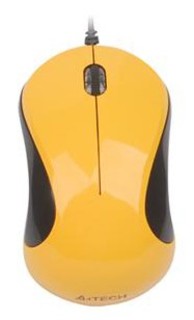 Мышь A4 Q3-320-3 Yellow 2x Rate Q Series Glass Run USB