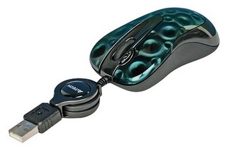 Мышь A4 X6-60MD-2 glossy black mini optical dual focus glaser 2x USB