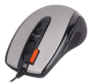 Мышь A4 X6-70MD grey mini office optical dual focus glaser 2x USB