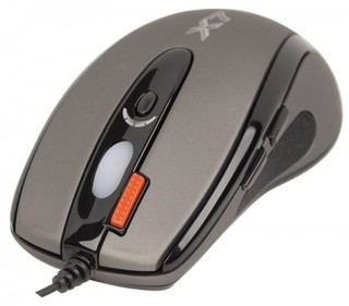 Мышь A4 X6-73MD-1Glaser 2X Click dual silver optical USB