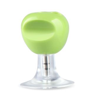 Разветвитель (сплиттер) для наушников Qumo, цвет- зеленый в форме яблока