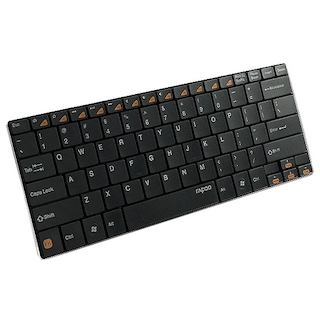 Клавиатура Rapoo E6100 черный Bluetoth 3.0 ультратонкая для ноутбука с основой из нержавеющей стали