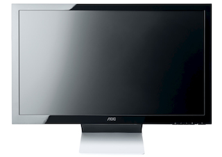 Монитор AOC 23.6" e2462Vwh/bw  White/Glossy-Black TN LED 2ms 16:9 HDMI 50M:1 250cd