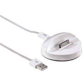 Докстанция Hama H-80844 Slide MFI для Apple iPhone/iPod для заряда/передачи данных белый