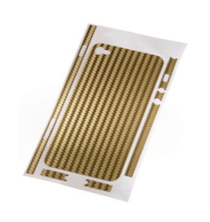 Защитная пленка Hama Carbon для корпуса Apple iPhone 4 золотистый (H-108154)