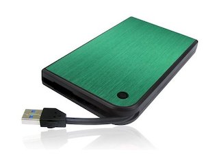 Внешний корпус для HDD AgeStar 3UB2A14 USB 3.0-SATA пластик/алюминий зеленый