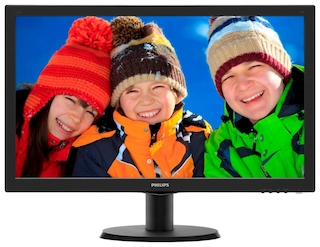 Монитор Philips 23" 233V5LHAB (00/01) Black FullHD LED 5ms 16:9 HDMI M/M 20M:1 250cd