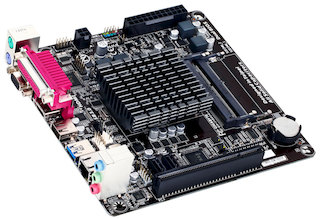 Материнская плата Gigabyte GA-J1800N-D2P CPU Atom integrated DDR3 mini-ITX AC`97 8ch(7.1) GbLAN SATA2 VGA+HDMI+LPT PCI