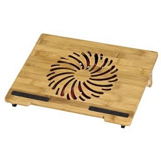 Подставка для ноутбука Hama H-53071 natural 17" USB bamboo