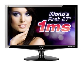 Монитор ViewSonic TFT 27" VX2739Wm glossy-black 16:9 FullHD (1ms GTG) DVI HDMI M/M 300cd 10000:1 USB