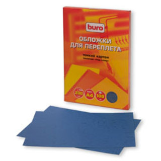 Обложка Buro BU-2003bl A4 синяя 230g/кв.м под кожу 100шт