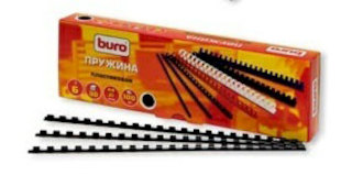 Пружина Buro BU-202b пластиковая 6мм чёрная 100шт