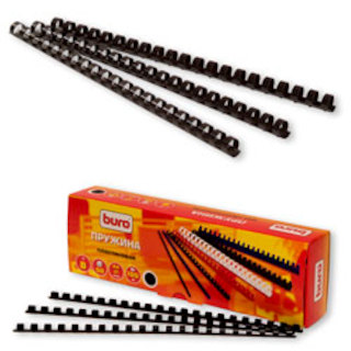 Пружина Buro BU-203b пластиковая 8мм черная 100шт