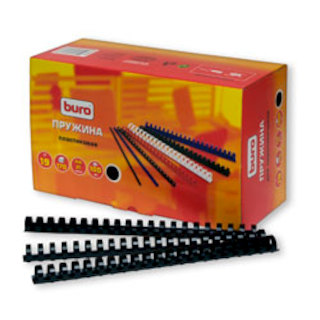 Пружина Buro BU-209b пластиковая 19мм чёрная 100шт