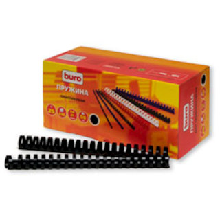 Пружина Buro BU-211b пластиковая 25мм чёрная 50шт