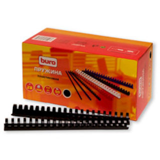 Пружина Buro BU-212b пластиковая 28мм чёрная 50шт