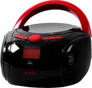Аудиомагнитола AEG SR 4348 BT красный/черный