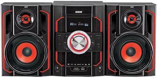 Минисистема DVD BBK AMS303U черный/оранжевый с микрофоном