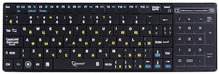 Клавиатура Gembird KB-315BT,Bluetooth, мини,тачпад,ноутбучн.механизм клавиш, для планшетов