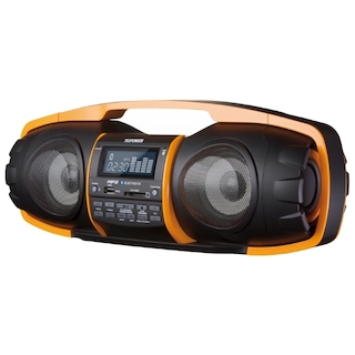 Аудиомагнитола Telefunken TF-SRP3403B черный/оранжевый