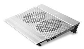 Подставка для ноутбука Deepcool N8 17" 380x278x55mm 25dB 4xUSB 1244g Silver aluminum