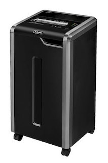 Шредер Fellowes PowerShred 325Ci (секр.3/P-4)/фр4х38мм/22-24лист/83лтр/Уничт:скрепки, скобы, пл.карт