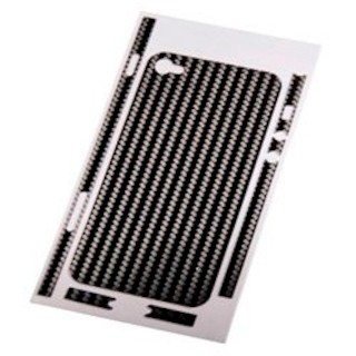 Защитная пленка Hama H-106644 Carbon для корпуса Apple iPhone 4 черный/белый