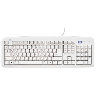 Клавиатура BTC 5211AU-WP, USB, белая, защита от капель, L-образный Enter