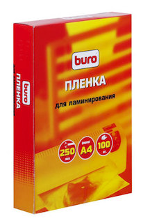 Плёнка Buro BU-4LP250 для ламинирования А4 216х303мм 250мкм 100шт