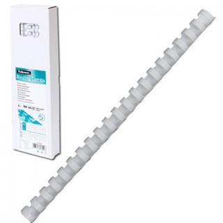 Пружина пластиковая Fellowes 12 мм (на   56 - 80 листов) (100шт) белый (FS-53462)