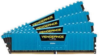 Память DDR4 4x4Gb 2800MHz Corsair (CMK16GX4M4A2800C16B) RTL Unbuff Blue