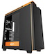 Корпус NZXT H440 черный/оранжевый w/o PSU ATX SECC 3*120mm 1*140mm fan 2*USB2.0 2*USB3.0 audio HD screwless bott PSU