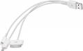 Кабель PC Pet для iPod/iPhone/iPad 4 in 1 Multi-Function белый USB+Lightning adapter+30 Pin+30 Pin 0