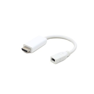 Переходник miniDisplayPort - HDMI, Cablexpert A-mDPF-HDMIM-001-W, 20F/19M, длина 10см, белый, пакет