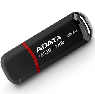 Флеш Диск USB 3.0 32Gb A-Data UV150, Черный (AUV150-32G-RBK)