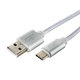 Кабель USB Cablexpert CC-U-USBC02S-3M, AM/TypeC, серия Ultra, длина 3м, серебристый, блистер