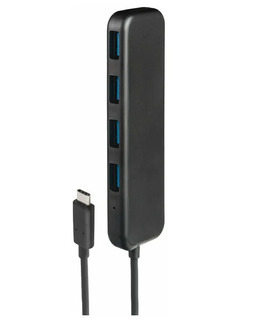 Сетевой USB адаптер/концентратор Rombica Type-C Hub. Интерфейс Type-C. Порты 4 x USB-A 3.0