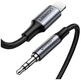 AUX аудиокабель UGREEN US315 (70509) Lightning to 3.5mm Aux Cable Aluminum Shell в оплетке.Длина 1 м. Цвет: черный