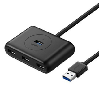 Хаб UGREEN CR113 (20291) USB 3.0 Hub. Длина 1 м. Цвет: черный