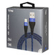 Кабель TFN USB/Lightning FORZA, 1м синий/черный (TFN-CFZLIGUSB1MBL)