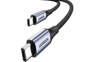 Кабель UGREEN US535 (90440) USB-C to USB-C 240WPD Fast Charging Cable в оплетке. Длина: 2 м. Цвет: серый космос