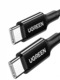 Кабель UGREEN US557 (15275) USB-C to USB-C PD 5A Fast Charging Data Cable. Длина: 1м. Цвет: черный