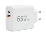 Сетевое з/у Cablexpert 3A USB+Type-C QC4.0/PD3.0 65W GaN white (MP3A-PC-50)