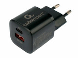 Сетевое з/у Cablexpert 3A USB+Type-C QC3.0/PD 20W black (MP3A-PC-47)